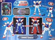 Deluxe Mobile Suit in Action (DX MSiA / DX MIA) "GF13-017NJ Shining Gundam" (North American release; 2002): package rear view.