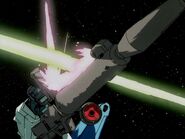 Beam Rifle's Jutte blocking a Beam Saber