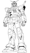 Lineart of MG 1/100 RX-78-2 Gundam Ver.1.0. This design was used in some video games and other materials.