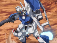 Preparing to fire 90mm Gatling Gun in Gundam Build Divers Re:RISE Episode 1