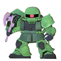 C-Rank Zaku II as seen in SD Gundam Capsule Fighter Online