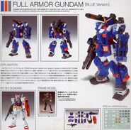 GFF #0000 "FA-78-1 Full Armor Gundam [Frame Model] (Blue Color Ver.) / RX-78-2 Gundam 'Ver. Ka'" figure set (Limited release; 2008): package rear view