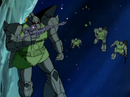 A Baoa Qu's Gelgoog, armed with Beam Rifle (from Mobile Suit Gundam TV series)