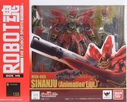 Robot Damashii "MSN-06S Sinanju (Animation Edit.)" (2014): package front view.