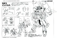 ZGMF-X56S/δ Chaos Impulse Gundam Lineart