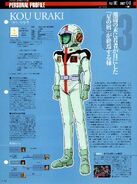 Kou Uraki: character information (3) (Gundam Perfect File)