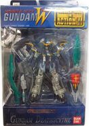 MSiA / MIA "XXXG-01D Gundam Deathscythe" action figure (Japanese release; 2000): package front view.