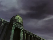 The Custom House which houses the Irish Departments of the Environment, Heritage and Local Government within minutes of the colony impacting the city.