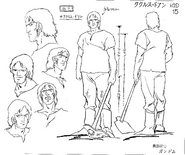 Cucuruz Doan's original settei by Yoshikazu Yasuhiko created in early 1979.