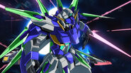 Gundam AGE-FX in action with its forearm beam sabers