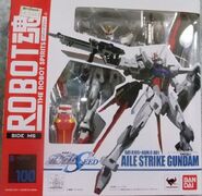 Robot Damashii "GAT-X105+AQM/E-X01 Aile Strike Gundam" (2011): package front view.