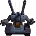 C-Rank Mass Production Guntank as it appears in SD Gundam Capsule Fighter Online