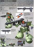 Technical details from 1/144 HGUC Rick Dom II [Colony Attack Colors] model kit manual
