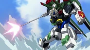 Wielding "Defiant" Beam Javelin, with MMI-RG59V Mobile Shield in compact state (Survivors and Sacrifices, HD Remaster)