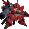 S-Rank Sinanju as it appears in SD Gundam Capsule Fighter Online