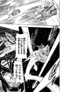 Engaging the Hyperion Gundam with Gunbarrels