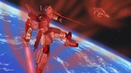 Duel Gundam Falling to Orbit 01 (SEED HD Ep13).png (3.93 MB) After rushing to attack the Archangel and Strike Gundam, the Duel and Buster got too close to the gravity well and were pulled down into orbit, but ultimately survived