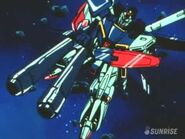 ZZ Gundam prepare to fire Double Beam Rifle