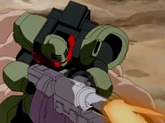 Shooting machine gun