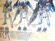 Early designs of Gundam AGE-2 and AGE-3