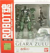 Robot Damashii "AMS-129 Geara Zulu" (2010): package front view.