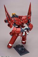 1/144 HGUC Neo Zeong (2014): product sample - posed with HGUC Unicorn Gundam and HGUC Unicorn Gundam 02 Banshee