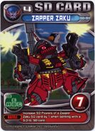 A picture of Zapper Zaku from the SD Gundam Force Collectible Card Game