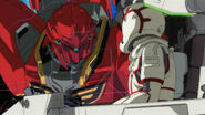 Seen from Unicorn Gundam's cockpit