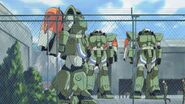 Three Proto GINNs at ZAFT Academy (Trembling World, Gundam SEED HD Remastered)