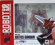 Robot Damashii "ZGMF-X09A Justice Gundam" (2015): package front view.