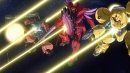 Cameo in Gundam Build Divers as part of Iron Maskz team