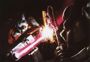 GM vs. Zaku II/art by Naochika Morishita