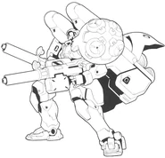 Equipped with two Beam Rifles