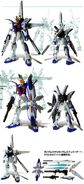 GFF #0033 "GX-9900 Gundam X" (2007): product sample (top) with parts convertible into Gundam X Divider (center) or GX-Bit (bottom)