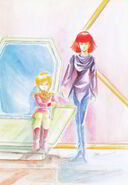 Mineva Lao Zabi and Haman Karn as seen in Mobile Suit Zeta Gundam (Novel)