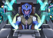 Setsuna with Mini terminal of Tieria/Veda inside the Cockpit of 00 Qan［T］ (Perfect File)