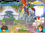 Winning pose in Gundam Battle Assault