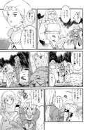 Dianna Soriel washing clothes with Loran as seen on ∀ Gundam (Manga)