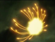 The Noventic cannon fires at Tallgeese.