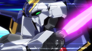 Lightning Gundam wielding a Beam Saber