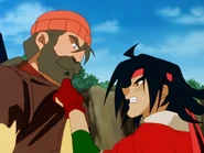 Confronted by Domon