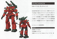 Guncannon profile and linearts (Mobile Suit Gundam G QuuuuuuX - Beginning - Pamflet)