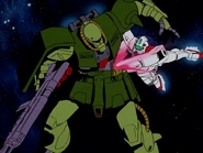 Struck by a GM Command Space Type's beam saber