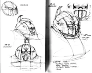 Early design of ∀ Gundam head, later adapted into the SUMO's