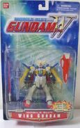 MSiA / MIA "XXXG-01W Wing Gundam" (North American release; 2000): package front view.