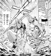 Ramming into Mars Gundam with Large Shield (2)