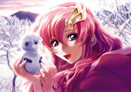 Lacus and a Kira Yamato Snow Man