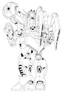 XXXG-01S2 Gundam Altron Back View Lineart
