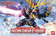 SD Gundam BB Senshi - RX-0 Unicorn Gundam 02 Banshee - Box art