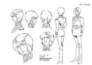 Garma Zabi's original settei drafted by Yoshikazu Yasuhiko in early 1979, based on setting materials from 1977 - 1978.